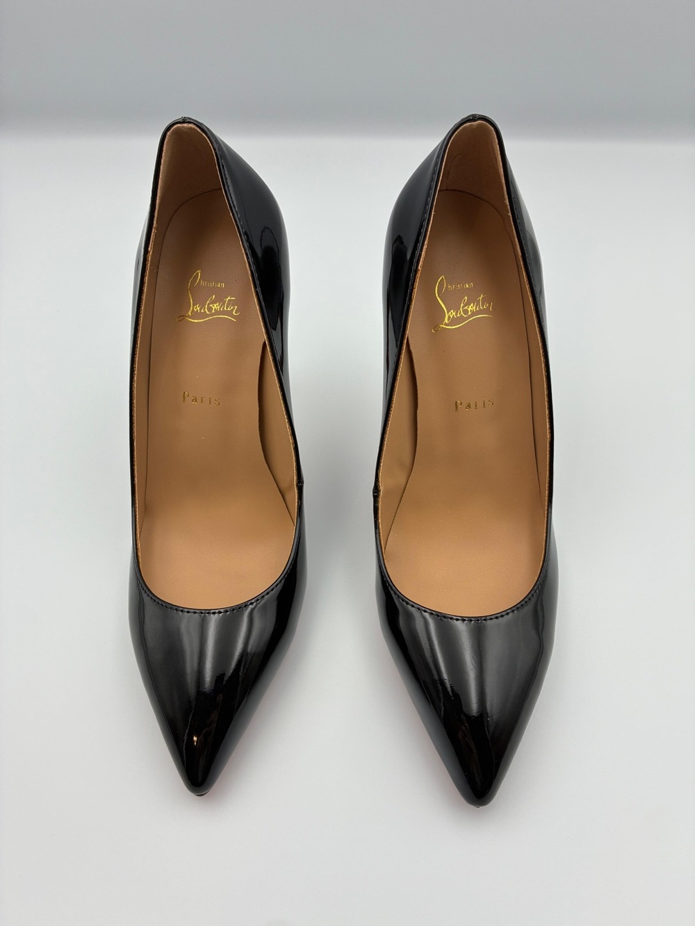 Christian Louboutin La Pigalle 100mm Black Patent Leather Pumps Heels. - Picture 3 of 4